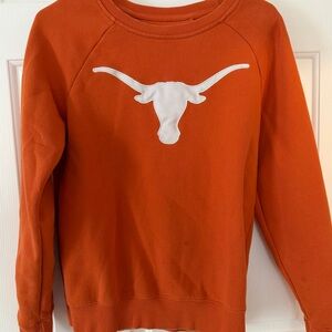 Univ. of Texas Crewneck Sweatshirt with White Longhorn Logo - Small
